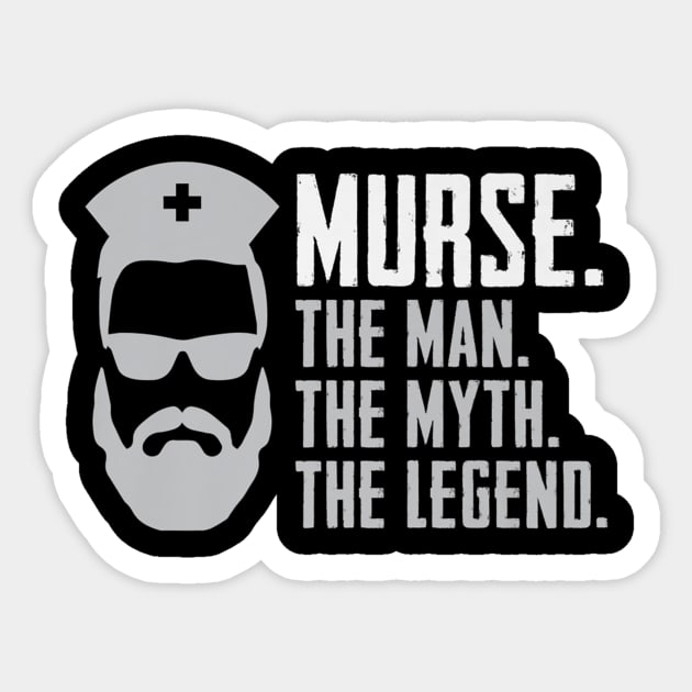 Funny Murse Gift Idea Male Nurse Sticker by Namio